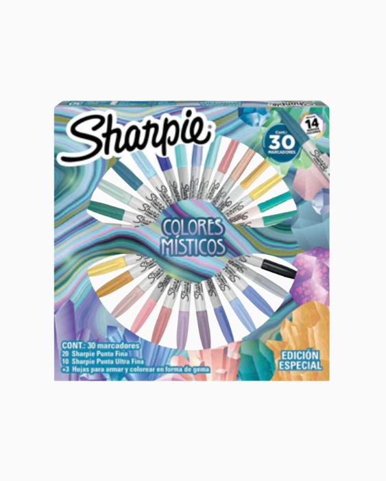 Ruleta Marcadores Permanentes 30 Colores Mística Sharpie