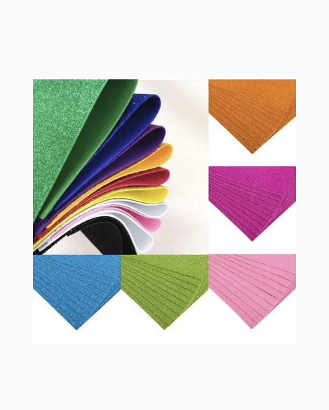 Resma 10 Pliegos Goma Eva Glitter