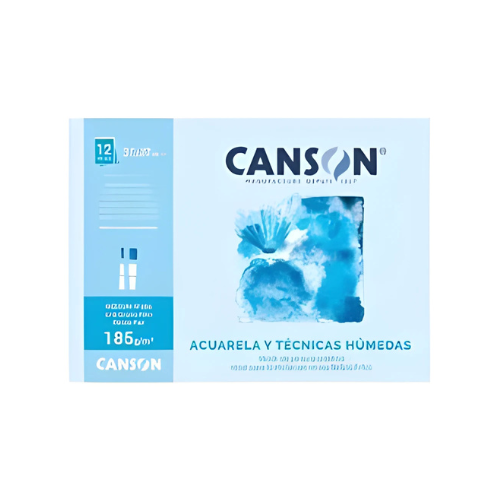 Block De Dibujo Acuarelable 185 gr Canson