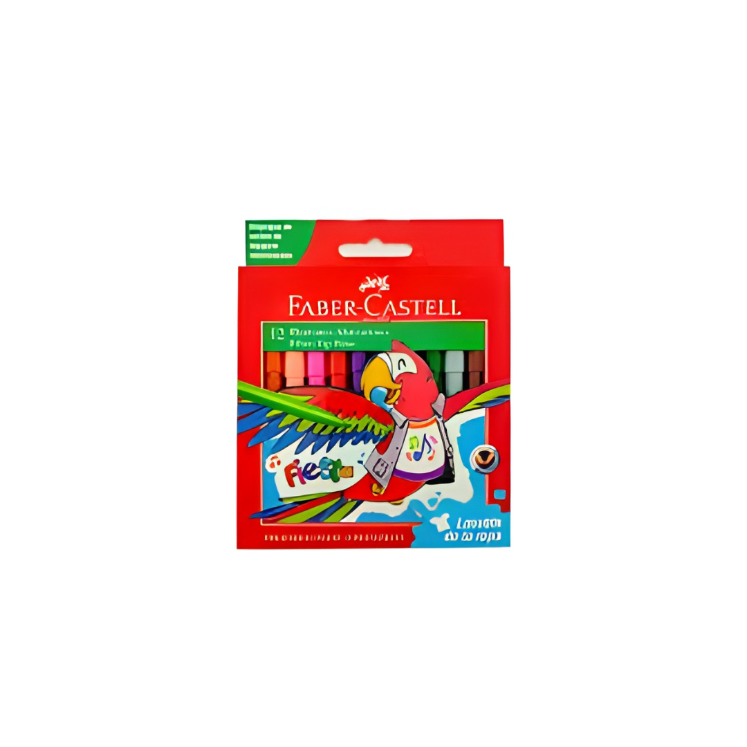 Plumón Scripto 12 Colores Fiesta Lavable Faber-Castell