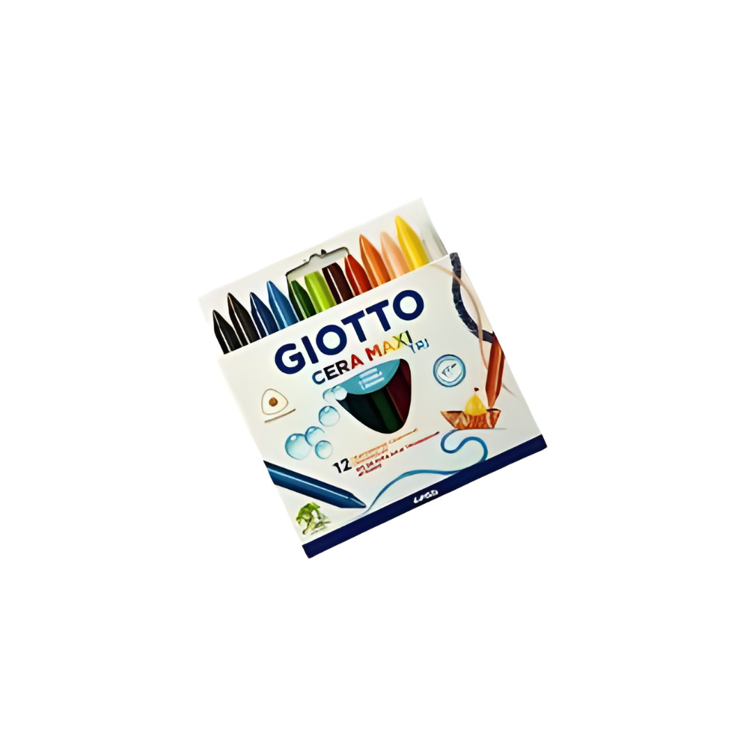 Lápices Cera 12 Colores Triangular Maxi Giotto