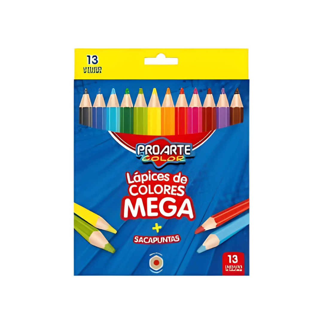 Lápices 12 Colores Jumbo Hexagonal Proarte