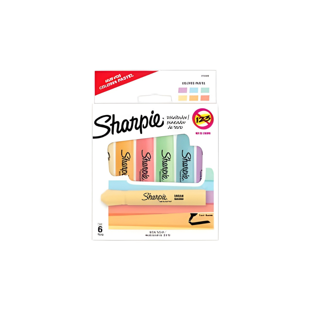 Set Destacadores Tonos Pastel 6 Unidades Sharpie