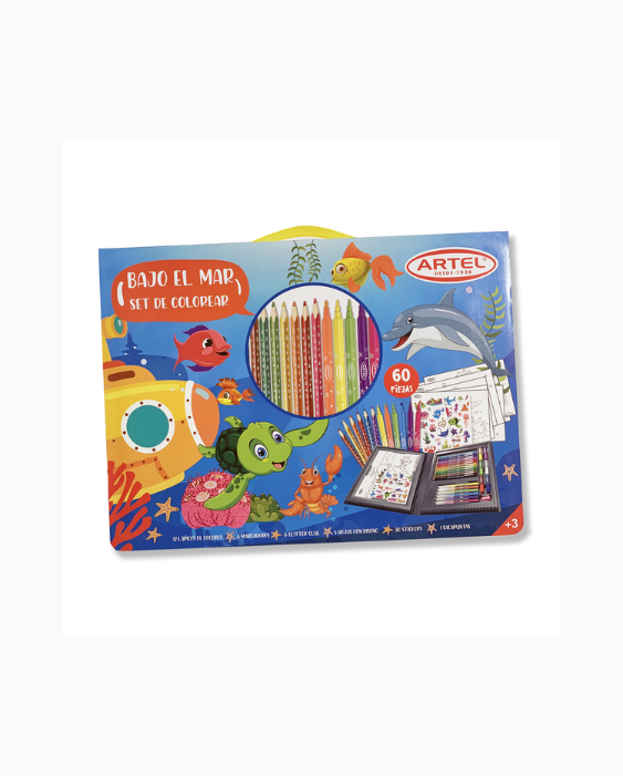 Set Para Colorear Bajo El Mar Artel