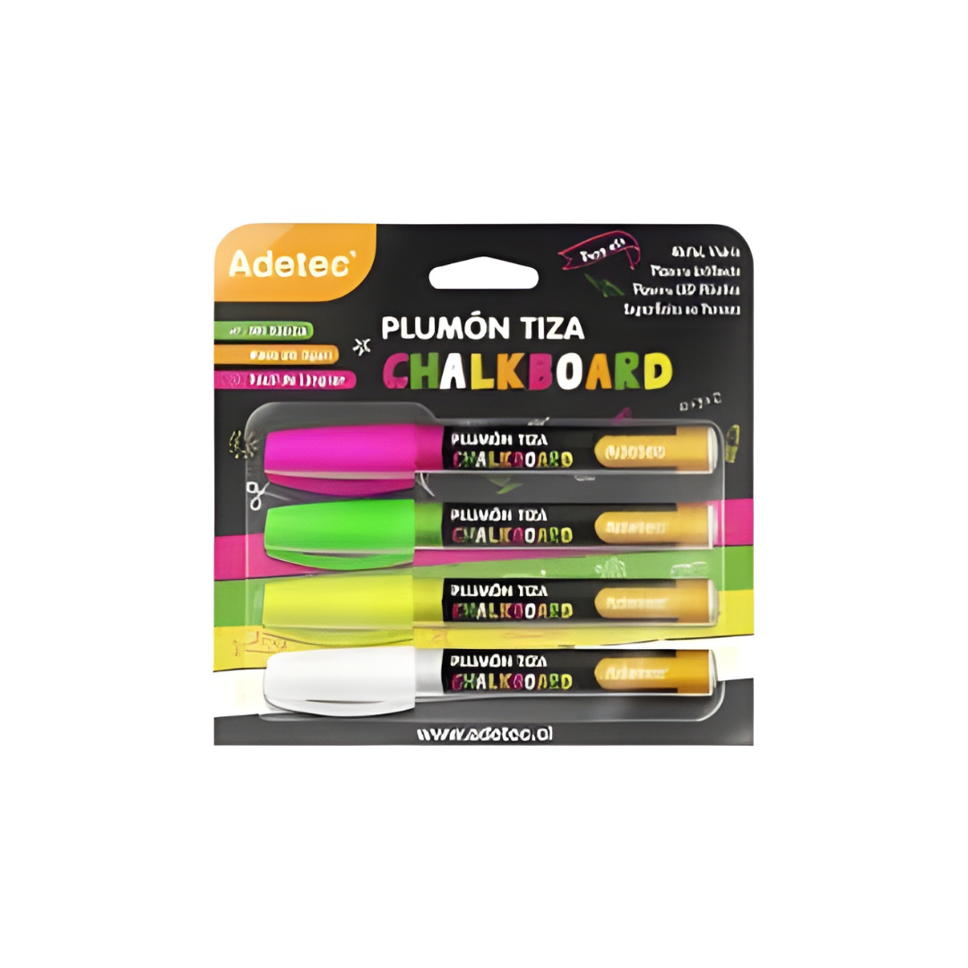 Tiza en Plumón 4 colores Adetec